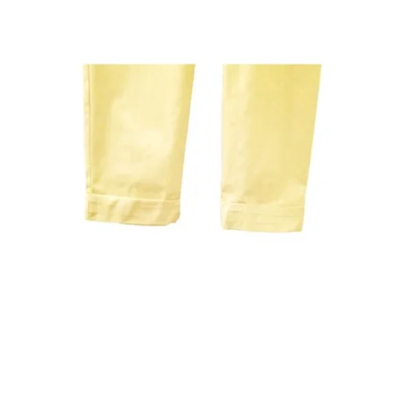 AKRIS PUNTO Yellow Casual Ankle Pants Sz 4 Cuffed Cotton Blend Mid Rise - Picture 4 of 10